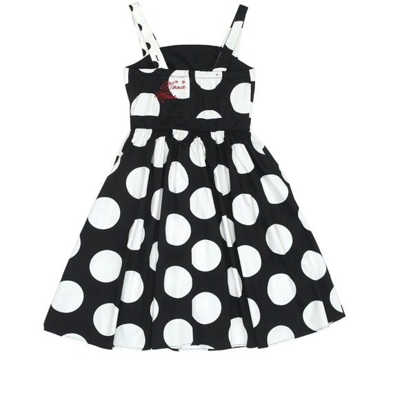 DISNEY PARK THE DRESS SHOP BLACK & WHITE POLKA DOT MINNIE MOUSE DRESS NEW WDW - Picture 15 of 15
